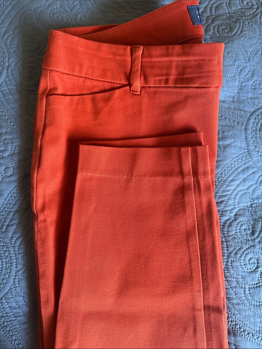 Old Navy Pixie Mid-Rise Red-Orange Straight-Leg Pants Size 12 - Picture 10 of 13